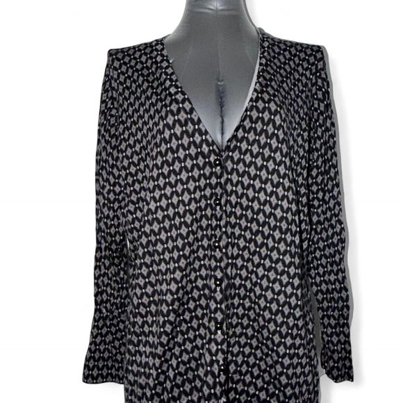 Charter-club Women's Black and Grey Blouse - Picture 3 of 5